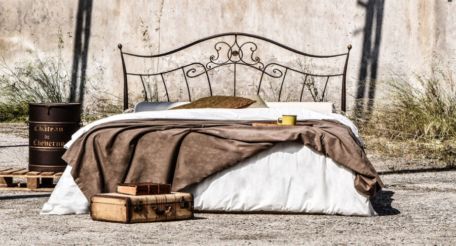 DALIA Vintage Metal Bed Frame - Timeless Elegance and Handcrafted Quality by Volcano Handmade Iron Bedrooms