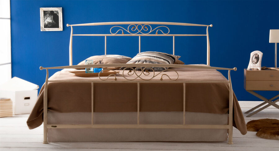 LIA White Metal Bed Frame - Handcrafted Elegance and Durability by Volcano Handmade Iron Bedrooms