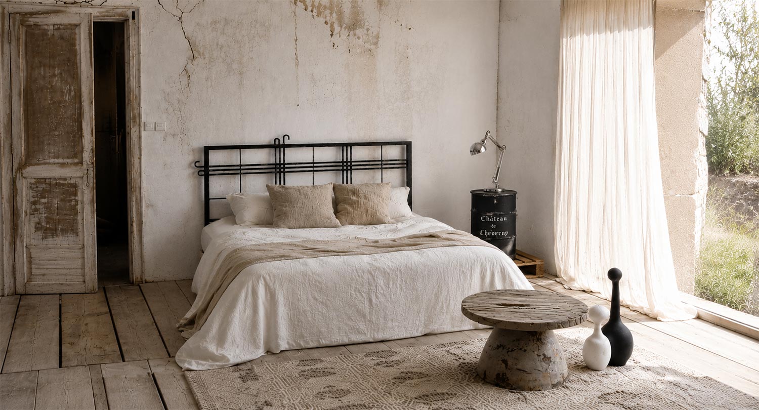 PANDORA Metallisches Bett Industrial – Handgefertigtes Design – Bild 9