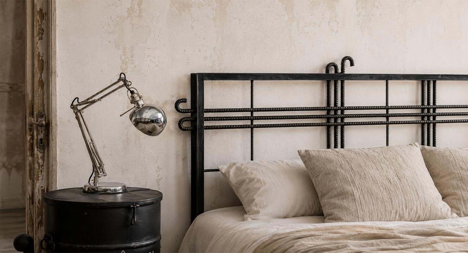 PANDORA Metallisches Bett Industrial – Handgefertigtes Design – Bild 8
