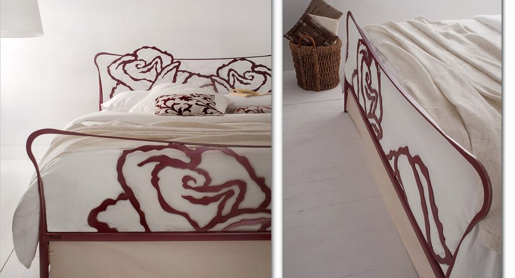 Letto in Ferro Battuto Artigianale ROSE – Eleganza senza Tempo per la Tua Camera da Letto