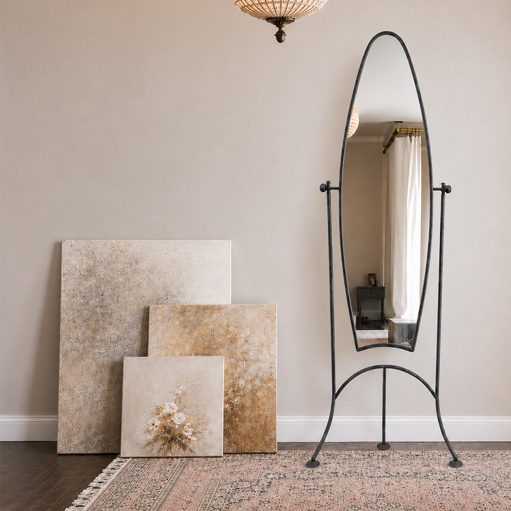 Hammered metal floor mirror FLOOR - Image 2