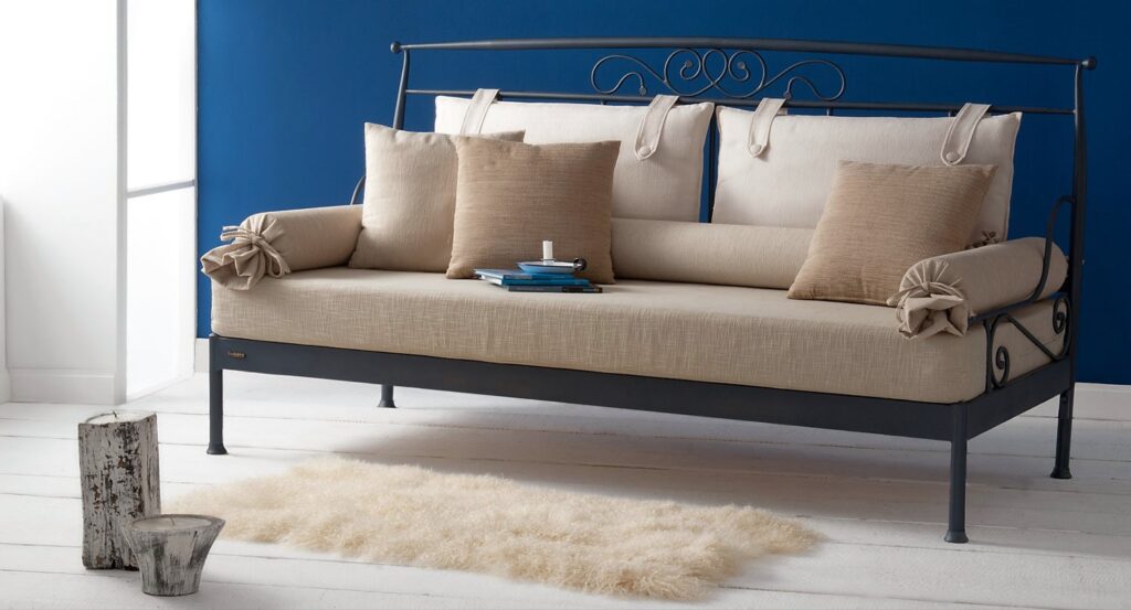Divano letto LIA in metallo elegante | 100% comfort...