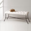 Wrought iron bedroom bench VOLCANO