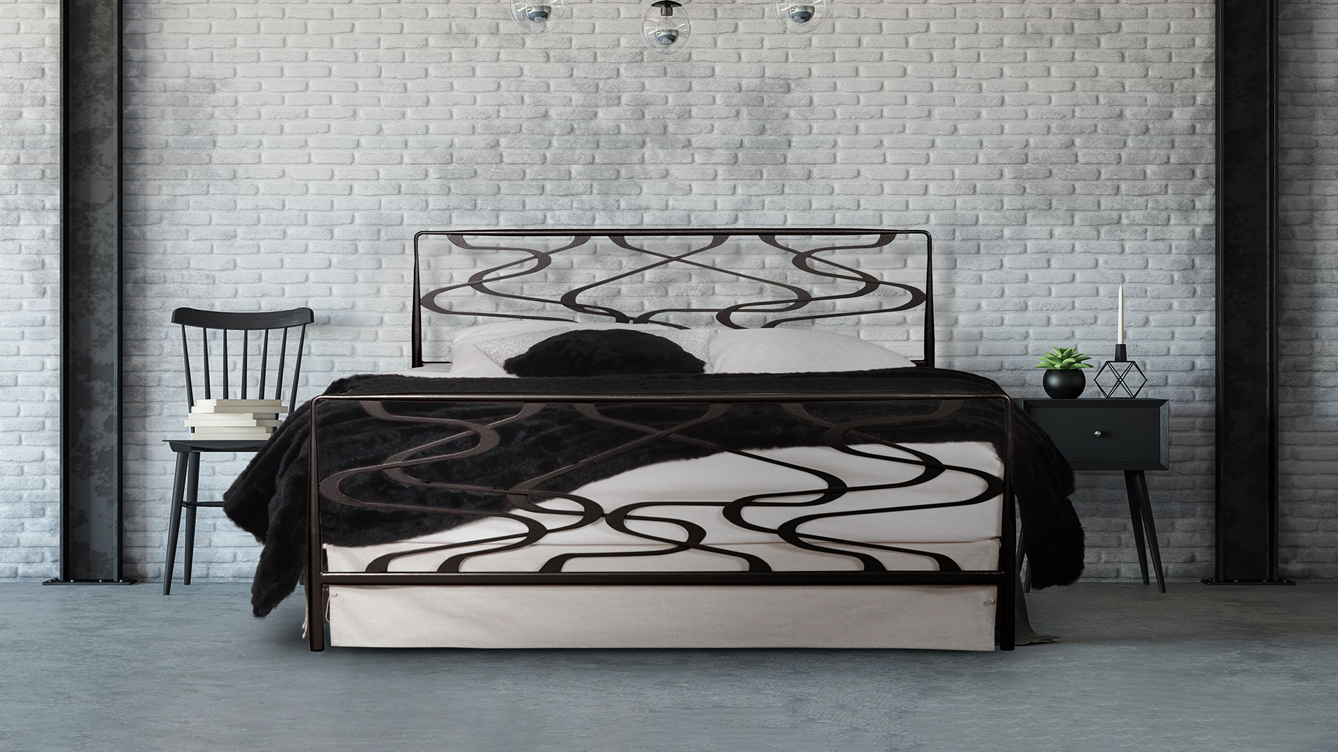 Ένα συναρπαστικό μεταλλικό κρεβάτι σε ποπ γραμμή. ...ένα παγωμένο στιγμιότυπο από το ελληνικό αρχιπέλαγος Το στιλ και τα ειδικά φινιρίσματα δίνουν νέα μαθήματα στη διακόσμηση του υπνοδωματίου…