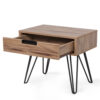 Comodino Stile Industriale AVGI – Legno e Metallo per un Look Moderno