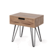 Comodino Stile Industriale AVGI – Legno e Metallo per un Look Moderno