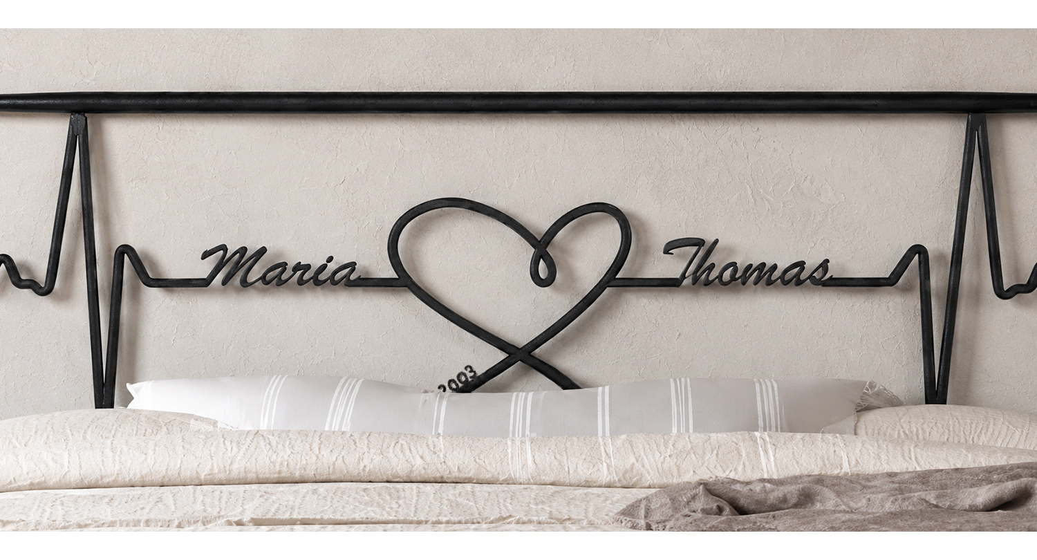 HEARTBEAT Custom Metallbett – Handgefertigtes Designerstück – Bild 7