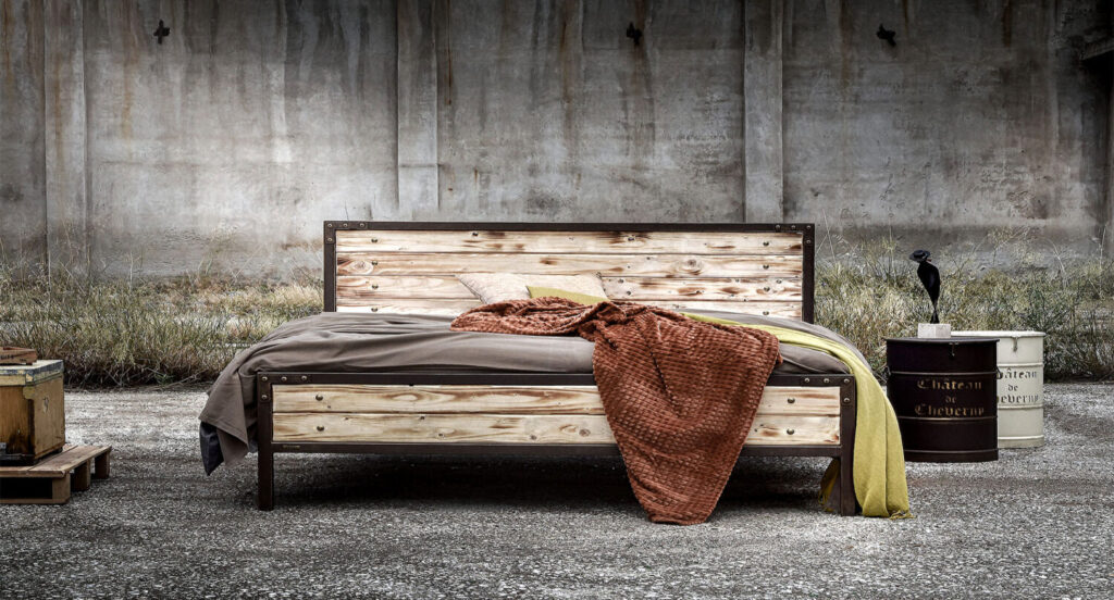 Industrial Bett Der ultimative Hingucker für dein Schlafzimmer 2