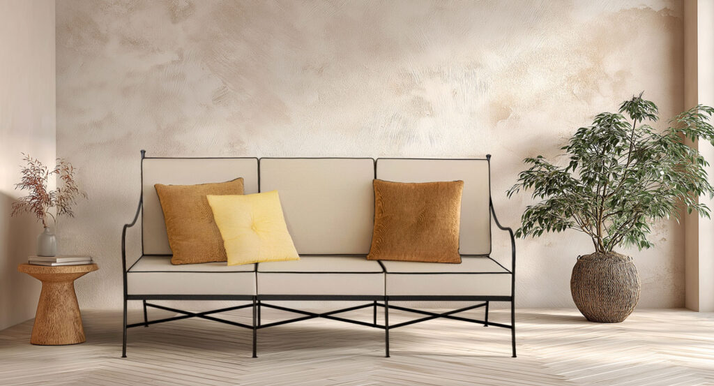 Das Metall-Schlafsofa AVANA ist die ideale Wahl für alle, die ein Möbelstück suchen, das Eleganz, Funktionalität und Stabilität vereint.