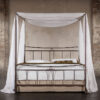 Metal Canopy Bed ALEXIA SKY – Classic Elegance with Intricate Iron Details