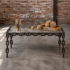 Industrial Coffee Table with Chain – Metal Chain Design Table