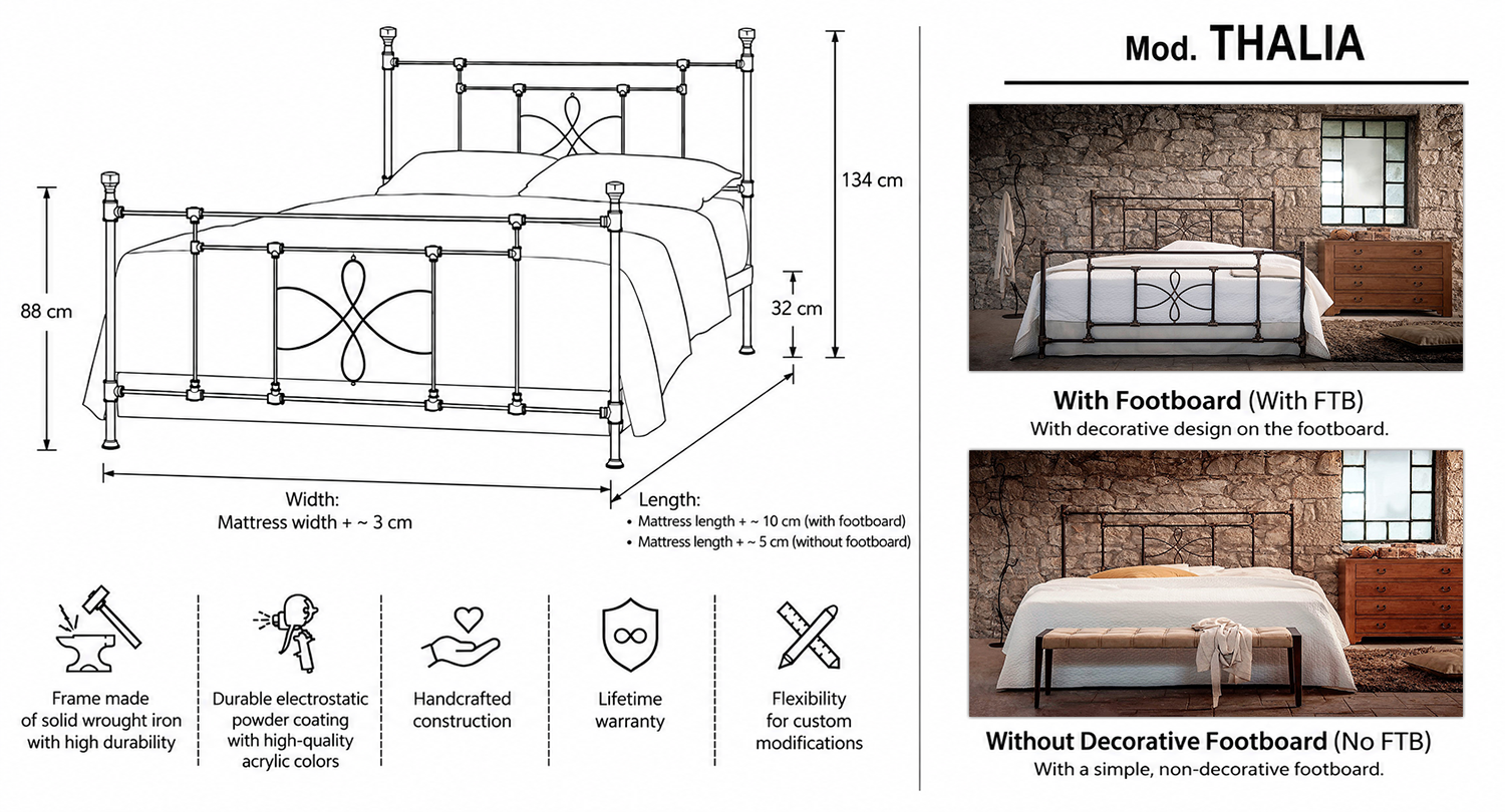 Industrial steel bed THALIA - Industrial design with style and durability for your bedroom - Image 9