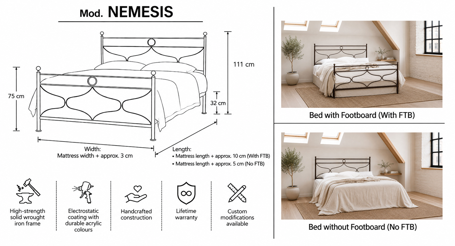 NEMESIS King Metal Bed Frame - Classic with a timeless design - Image 8